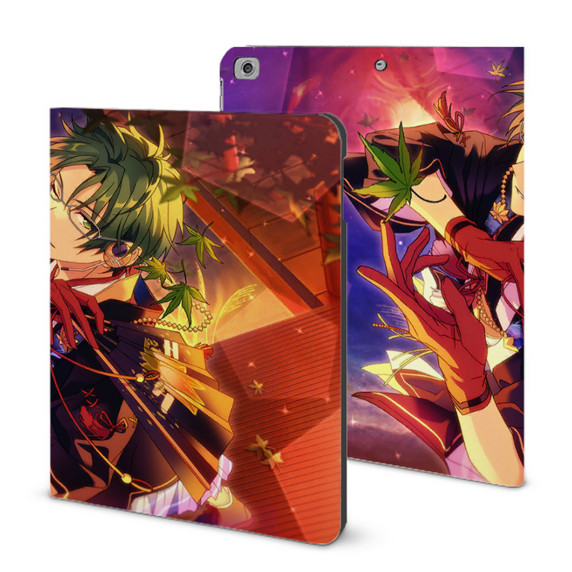 （画像用） あんさんぶるスターズ! Ensemble Stars IPad ケース ブック型 PUレザー TPU 耐衝撃 軽量 薄型 ペン収納なし 全面保護 IPad 各モデル対応